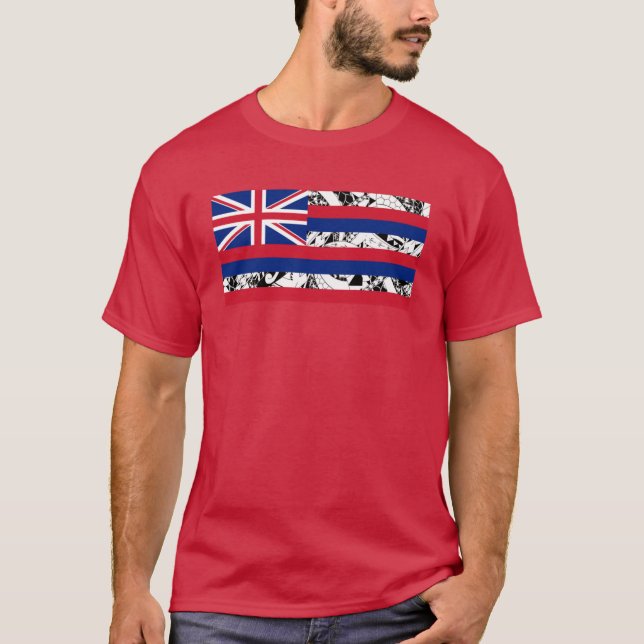 T-shirt Drapeau tribal polynésien d'Hawaï (Devant)