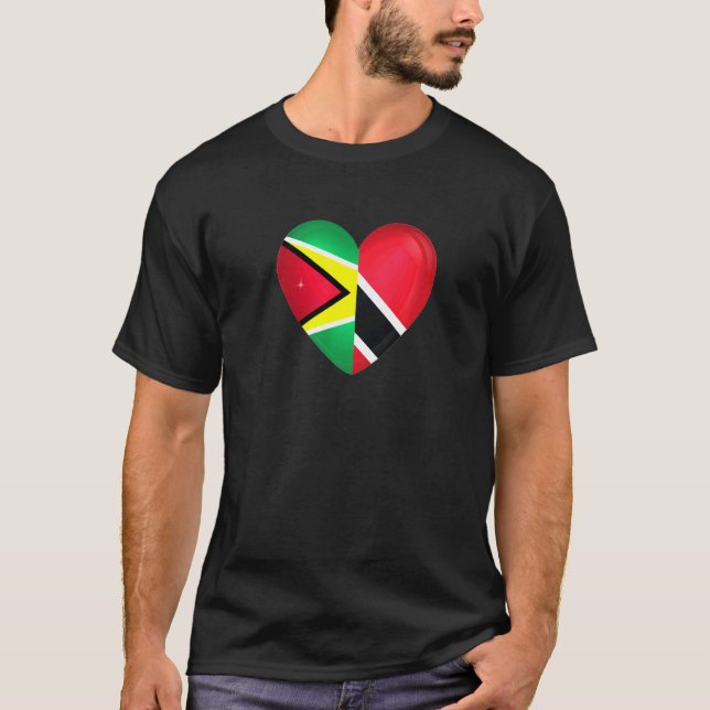 T-shirt Drapeau Trinité-et-Tobago Trini Guyana Guyanese Fl (Devant)