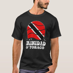 T-shirt Drapeau Trinité-Et-Tobago Vintage Arc-En-Ciel Trin