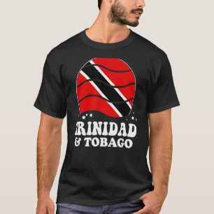 T-shirt Drapeau Trinité-Et-Tobago Vintage Arc-En-Ciel Trin