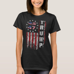 T-shirt Drapeau Trump américain Made Trump 45 47 T