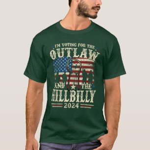 T-shirt Drapeau Trump Vance 2024 hors-la-loi Hillbilly USA