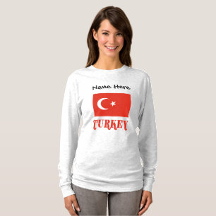 T-shirt Drapeau Turc de la Turquie Personnalisé