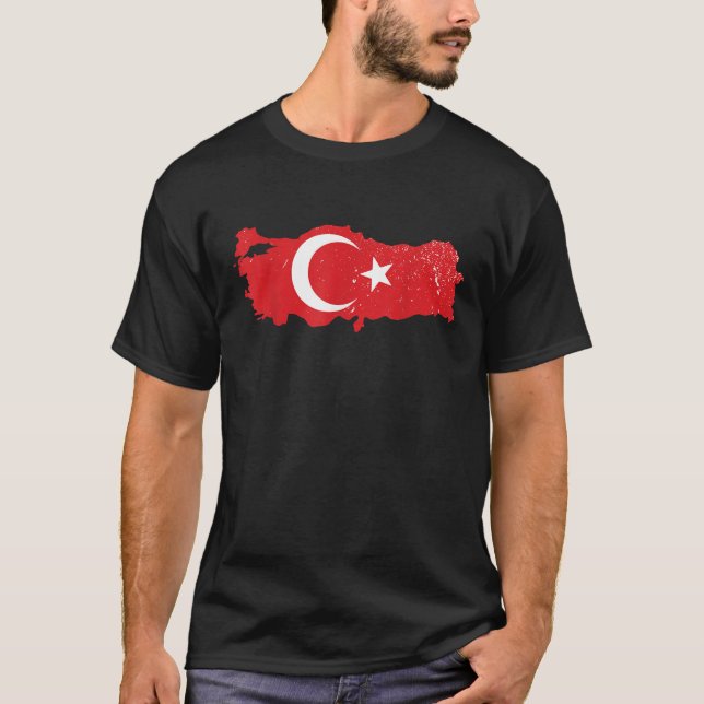 T-shirt Drapeau turc Drapeau turc turc Bayrak turc (Devant)