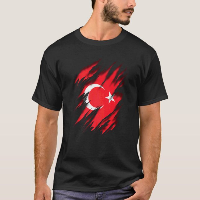 T-shirt Drapeau turc Tur Turk Bayragi Bayrak Turquie (Devant)