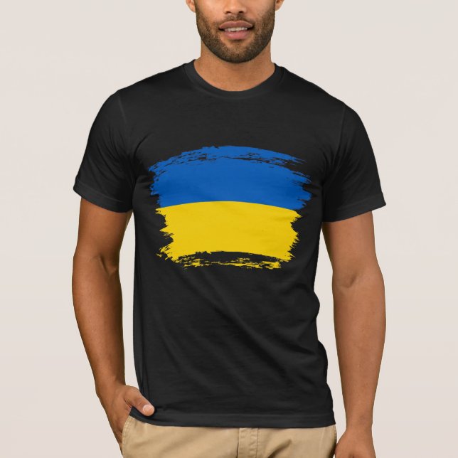T-Shirt drapeau Ukraine (Devant)