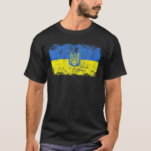 T-shirt Drapeau UKRAINE Hommes Vintages Femmes Enfants UKR