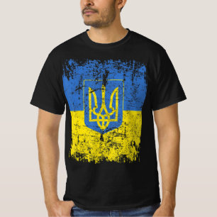 T-shirt Drapeau UKRAINE Hommes Vintages Femmes Enfants UKR