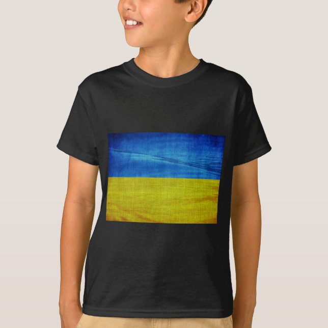 T-shirt Drapeau ukrainien stylisé (Devant)