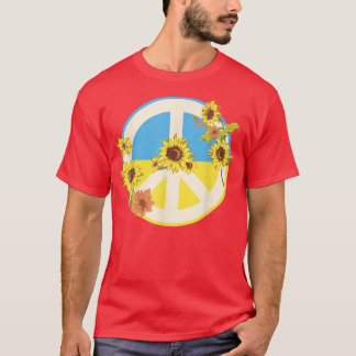 T-shirt Drapeau Ukrainien Tournesol I Avec Ukraine Ukra