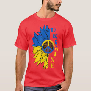 T-shirt Drapeau Ukrainien Tournesol Vintage Je Me Trouve A