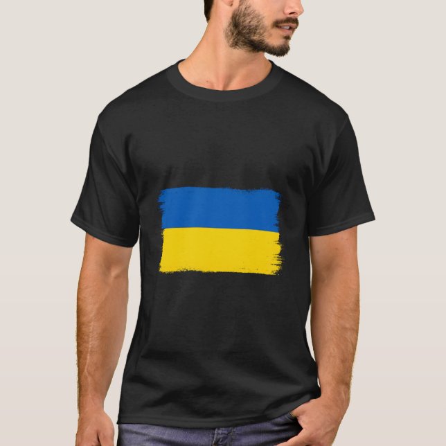 T-shirt Drapeau ukrainien Ukraine (Devant)
