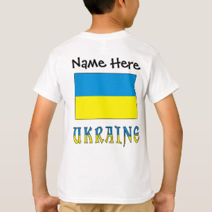 T-shirt Drapeau ukrainien ukrainien noir personnalisation