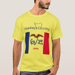 T-shirt Drapeau Uni-sexe Patriotic Hawkeyes Iowa