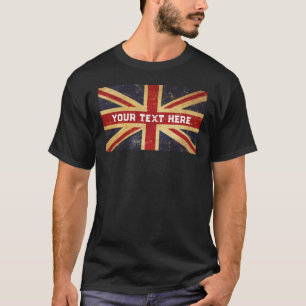 T-shirt Drapeau Union Jack britannique Personnaliser Vinta