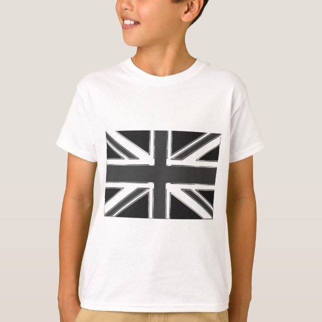 T-shirt Drapeau Union Jack du Royaume-Uni - Chrome (Devant)