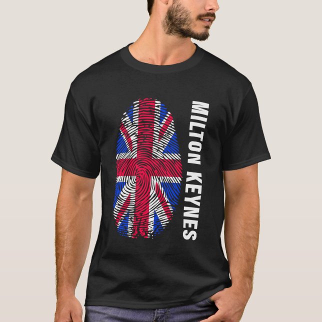 T-shirt Drapeau Union Jack Empreinte Milton Keynes (Devant)