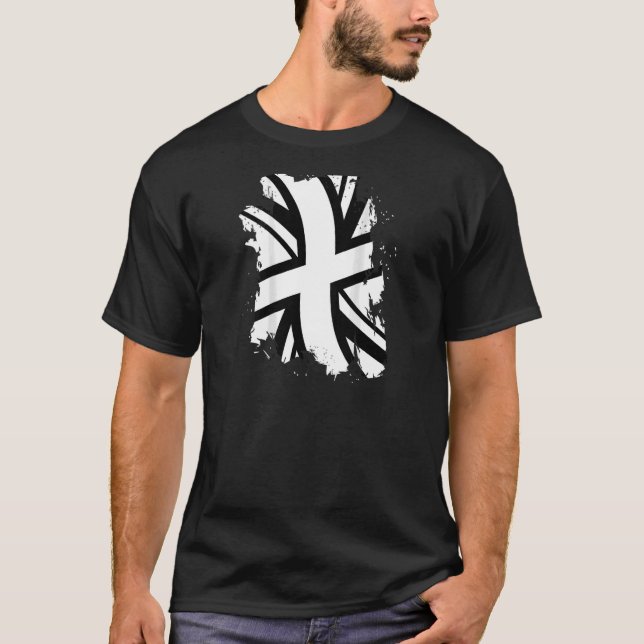 T-shirt Drapeau Union Jack en détresse Insignia Graphi bri (Devant)