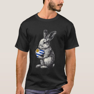 T-shirt Drapeau Uruguay Lapin Cœur Fierté Uruguayenne Urug
