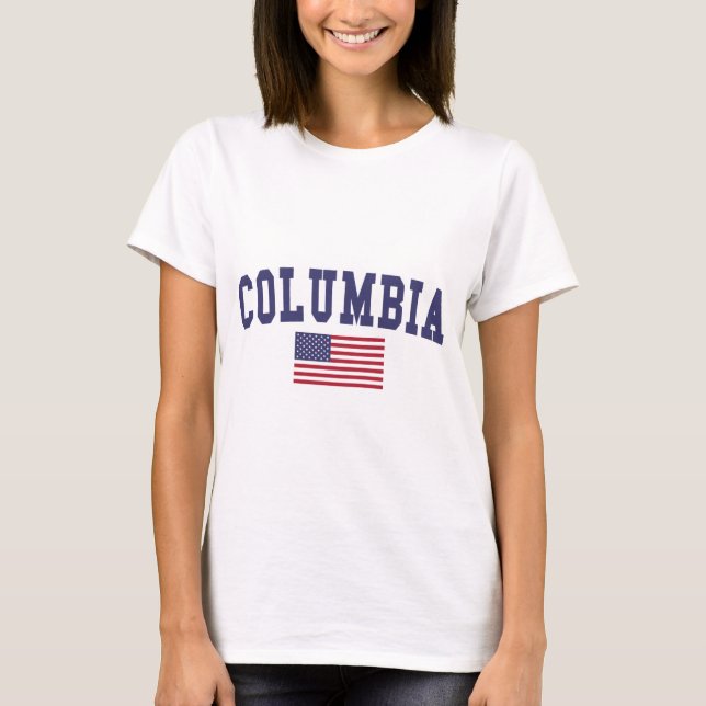 T-shirt Drapeau US de Columbia SC (Devant)