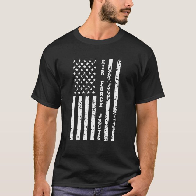 T-shirt Drapeau US de l'armée de l'air JROTC (Devant)