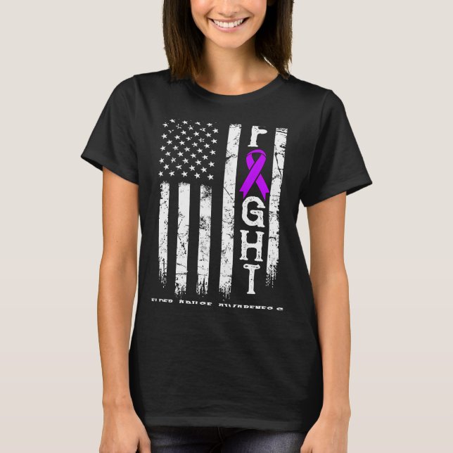 T-shirt Drapeau US du Guerrier des Abus des Aînés (Devant)