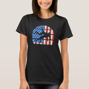T-shirt Drapeau US États-Unis lutteur drapeau américain lu