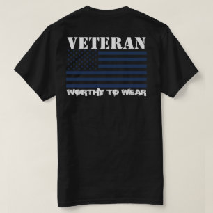 T-shirt Drapeau US MARINE BLUE - Vétéran - À Porter