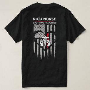 T-shirt Drapeau US NICU Nurse Decal