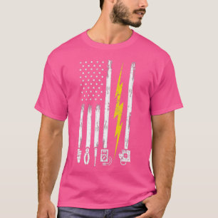 T-shirt Drapeau US Outils électriques à boulons électrique