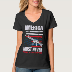 T-shirt Drapeau U'S Vétérinaire Rifle