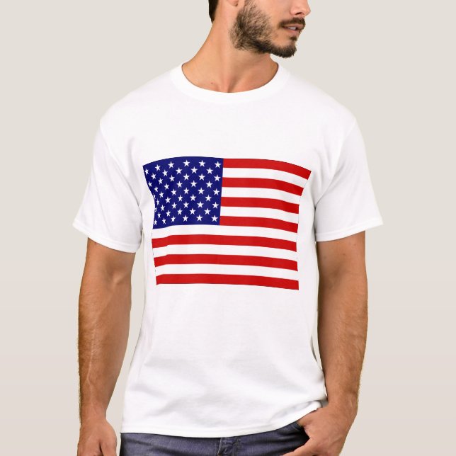 T-shirt drapeau USA (Devant)