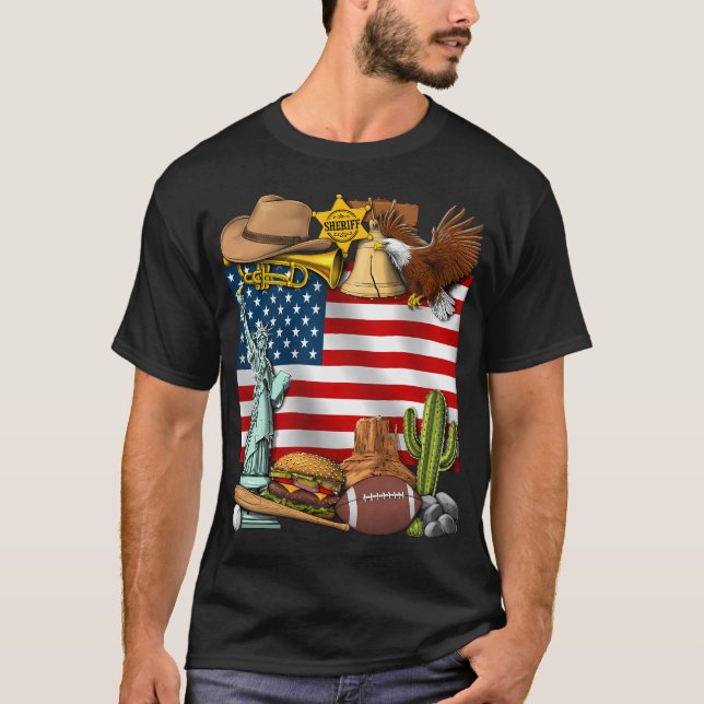 T-shirt Drapeau USA (Devant)