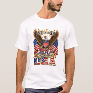 T-shirt Drapeau USA 250e anniversaire 250 ans d'Amérique