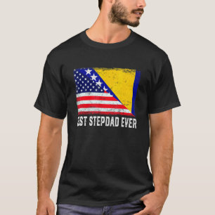 T-shirt Drapeau Usa Bosnie-Herzégovine Drapeau Best Stepda