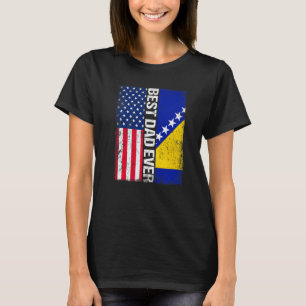 T-shirt Drapeau Usa & Bosnie-Herzégovine Drapeau Meilleur