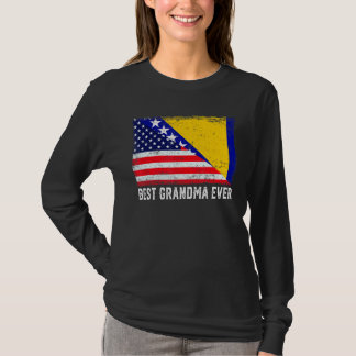 T-shirt Drapeau Usa Bosnie-Herzégovine Drapeau Meilleur Gr
