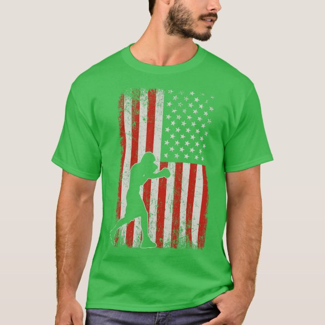 T-shirt Drapeau USA Boxe (Devant)