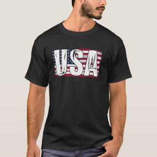 T-shirt Drapeau USA Cadeau Patriotique Américain 4 Juillet