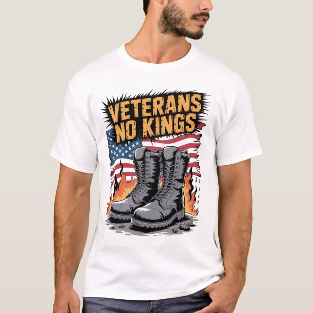 T-shirt Drapeau USA des vétérans pas des rois (Devant)