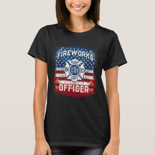 T-shirt Drapeau Usa Directeur de la sécurité Pyro Te