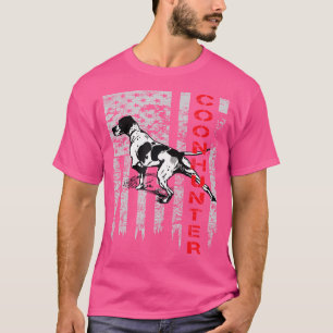 T-shirt Drapeau Usa Distressé Pour Chasseurs De Coon