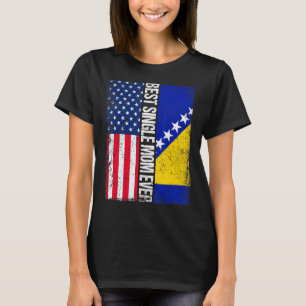 T-shirt Drapeau Usa & Drapeau Bosnie-Herzégovine Meilleur