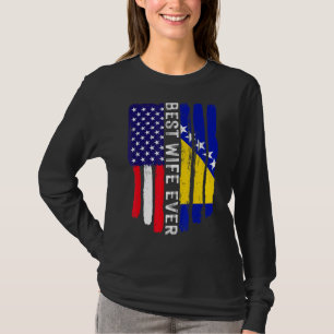 T-shirt Drapeau Usa & Drapeau Bosnie-Herzégovine Meilleure