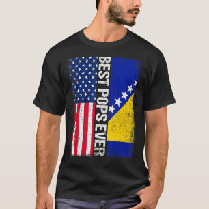 T-shirt Drapeau Usa & Drapeau Bosnie-Herzégovine Meilleurs