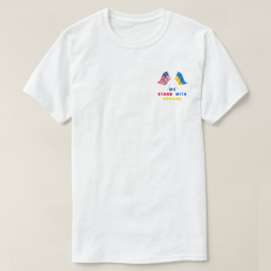 T-shirt Drapeau USA - Drapeau Ukraine - Nous Sommes Avec L