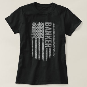 T-shirt Drapeau USA en détresse pour banquier
