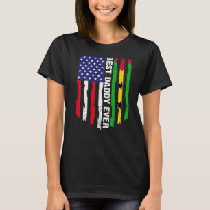 T-shirt Drapeau Usa Et Drapeau Sao Tomé Et Principe Meille