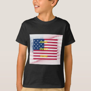 T-shirt Drapeau USA "Home Sweet Home" Art Imprimer