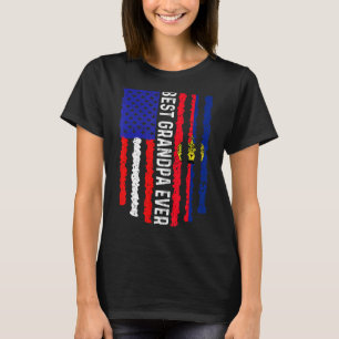 T-shirt Drapeau Usa Liechtenstein Drapeau Meilleur Grand-p
